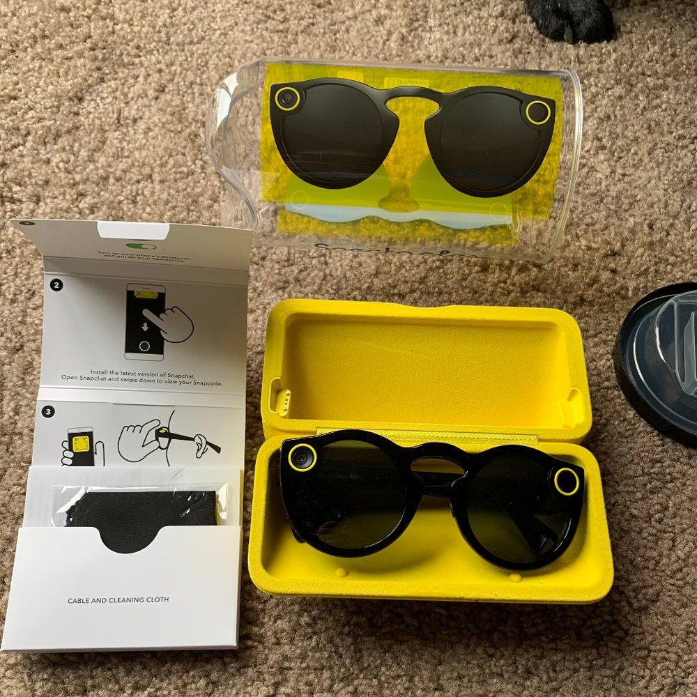 Snapchat Goggles, Case, and Charging Cable